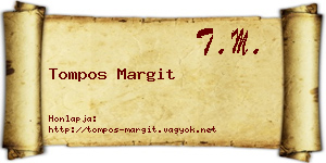 Tompos Margit névjegykártya