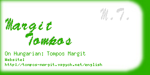 margit tompos business card